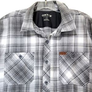 Orvis Checkered Short Sleeve Men’s Outdoors Vented Shirt Size L